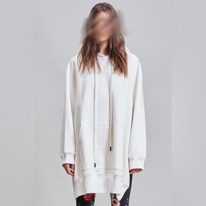 R13 Oversized Hoodie Cape - white. Size M/L